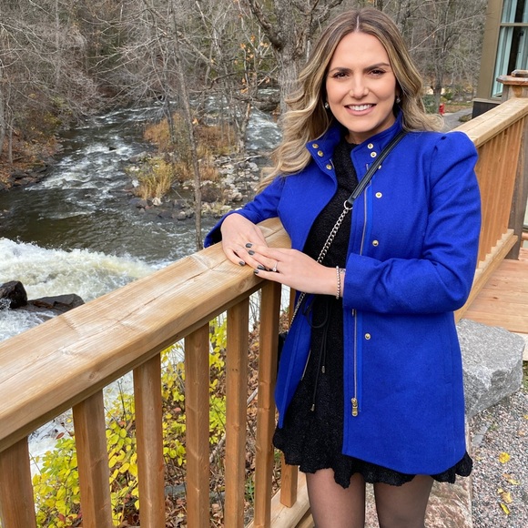 Royal blue Banana Republic Wool Coat - Picture 2 of 2